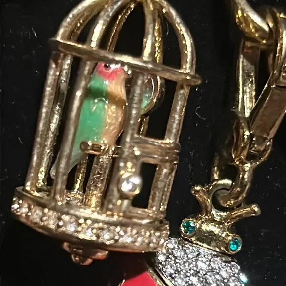 Juicy Couture Gold Charms on a Monet Necklace with Matching Bracelet - Picture 10 of 16